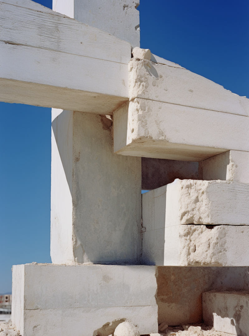 عمارة حديثة بخطوط هندسية وواجهة حجرية